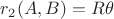 $r_{2}(A,B)=R\theta$