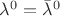 $\lambda^0=\bar\lambda^0$