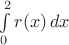 $\int\limits_0^2 r(x)\,dx$