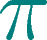 $\tikz[scale=2,transform shape, font=\fontsize{40}\selectfont,teal]{
\node at (0,0){\textbf{$\pi$}};
;}$