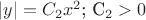$|y| = C_2x^2$; C_2 > 0