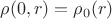 $$\rho(0,r)=\rho_0(r)$$