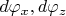 $d\varphi_x,d\varphi_z$