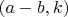 $(a-b,k)$