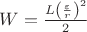 $W=\frac{L \left(\frac{\varepsilon}{r}\right)^2}{2}$