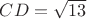 $CD=\sqrt{13}$