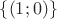 $\{(1;0)\}$