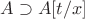 $A\supset A[t/x]$