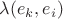 $\lambda (e_k,e_i)$