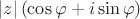 $\left\lvert z\right\rvert(\cos\varphi + i\sin\varphi)$