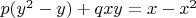 $p(y^2-y)+qxy=x-x^2$