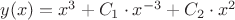 $y(x)=x^3+C_1 \cdot x^{-3}+C_2 \cdot x^2$