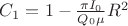 $C_1=1-\frac{\pi I_0}{Q_0\mu}R^2$