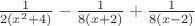 $\frac{1}{2(x^{2}+4)}-\frac{1}{8(x+2)}+\frac{1}{8(x-2)}$