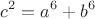 $$c^2=a^6+b^6$$