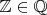$\mathbb{Z}\in \mathbb{Q}$