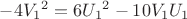 $-4{V_1}^2=6{U_1}^2-10V_1U_1$