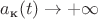 $a_\text{к}(t)\to+\infty$