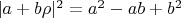 $|a+b\rho|^2=a^2-ab+b^2$