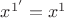 $x^{1'}=x^1$