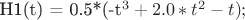 Н1(t) = 0.5*(-t^3 + 2.0*t^2  - t);