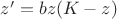 $z'=bz(K-z)$