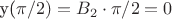 y(\pi /2)=B_2  \cdot \pi /2=0