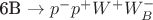 6B \to p^-p^+W^+W_B^-