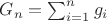$G_n=\sum_{i=1}^n {g_i}$