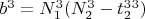 $b^3=N_1^3(N_2^3-t_2^3^3)$