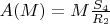 $A(M)=M\frac{S_4}{R_2}$