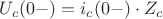 ${U}_{c}(0-)={i}_{c}(0-)\cdot{Z}_{c}$