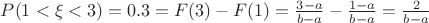 $P(1<\xi<3)=0.3=F(3)-F(1)=\frac{3-a}{b-a}-\frac{1-a}{b-a}=\frac{2}{b-a}$