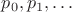 $p_0, p_1, \dots$