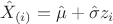 $$\hat{X}_{(i)} = \hat{\mu}+\hat{\sigma}z_i$$
