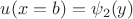 $u(x=b)=\psi_2(y)$