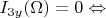 $I_{3y}(\Omega)=0 \Leftrightarrow$
