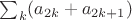 $\sum_k (a_{2k} + a_{2k + 1})$