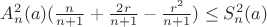 $  {A_n^2(a)}(\frac{n}{n+1} + \frac{2r}{n+1} - \frac{r^2}{n+1})\leq S_n^2(a)   $
