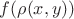 $f(\rho(x, y))$