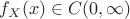 $f_X(x)\in C(0,\infty)$