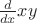 $\frac{d}{dx} xy$
