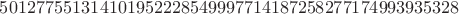 $501277551314101952228549997714187258277174993935328$