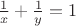 $\frac{1}{x}+\frac{1}{y}=1$