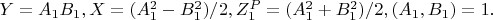 $Y = A_1B_1, X = (A^2_1 - B^2_1)/2, Z^P_1 = (A^2_1 + B^2_1)/2, (A_1, B_1) = 1.$