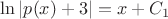 $\ln|p(x)+3|=x+C_1$