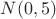 $N(0,5)$