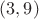 $(3,9)$