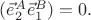 $(\vec{e}_2^A\vec{e}_1^B)=0.$