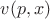 $v(p,x)$